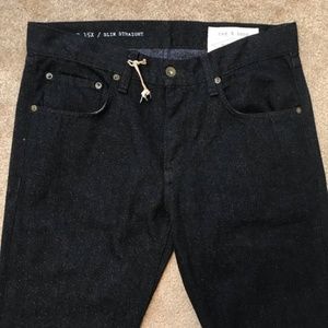 NWOT Rag & Bone RB15X Slim Straight BlackNap Denim